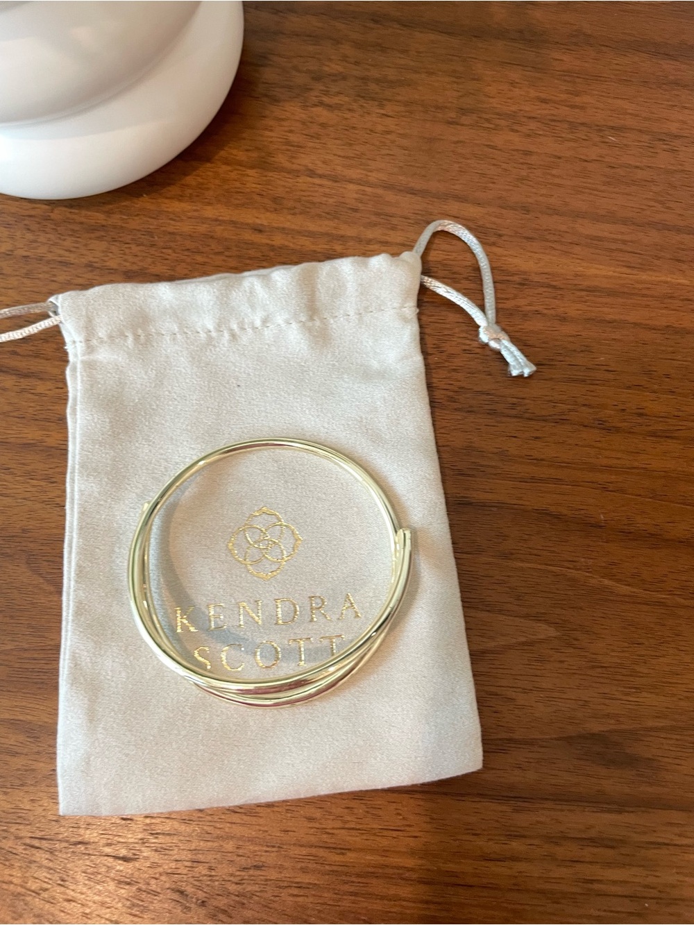 Kendra Scott Gold Double Stack Bangle Set - Picture 2 of 2